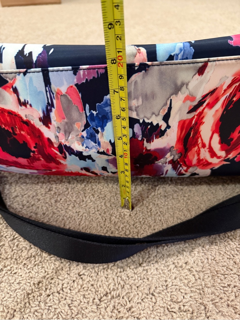 Kate Spade Blurry Floral & Navy Blue Weekender Duffle Bag - Picture 9 of 9